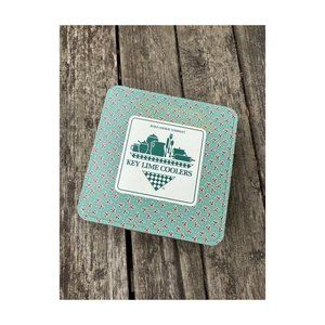 Vintage Cookie Tins Metal Floral Pattern Turquoise Kitchen Spring Decor Antique